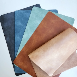 Modern Table Placemats, PU Leather Table Mats, Rectangle Placemats, Waterproof, Heat Resistant, 43cmx30cm