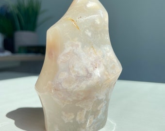Fleurs, agate, cristal, flamme, déco, agate rose, cristal poli, voyage spirituel