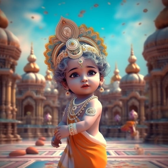 Hindu Gods Krishna Baby