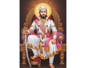 Shivaji Maharaj Canvas Print | Maratha Warrior Art