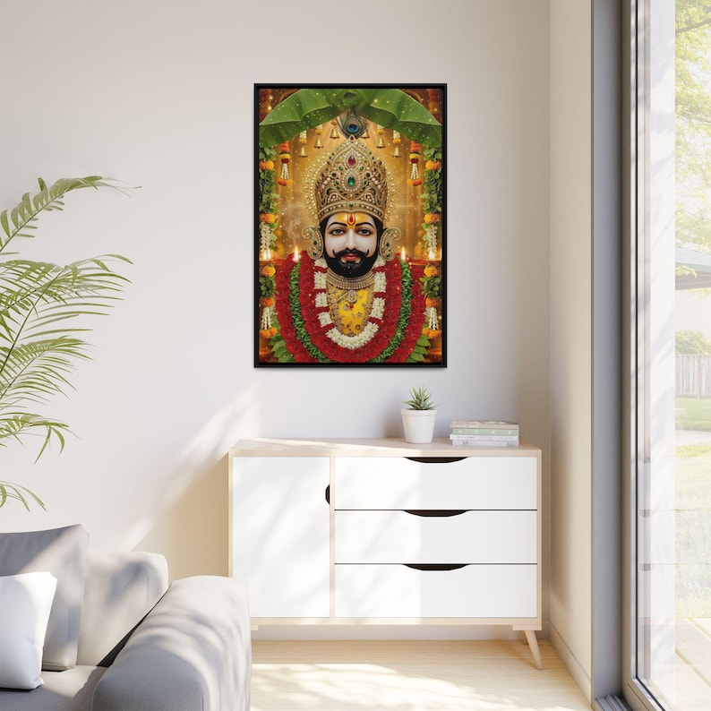 Khaatu Shyam Matte Canvas Framed | Haare ka sahara | Shyam baba | image 19