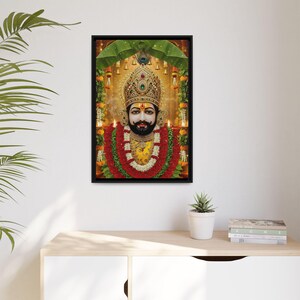 Khaatu Shyam Matte Canvas Framed | Haare ka sahara | Shyam baba | image 11