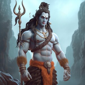 dibujo de shiva enojado