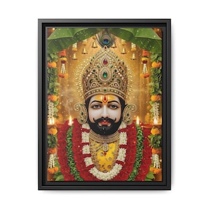 Khaatu Shyam Matte Canvas Framed | Haare ka sahara | Shyam baba |