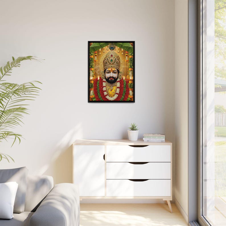 Khaatu Shyam Matte Canvas Framed | Haare ka sahara | Shyam baba | image 15