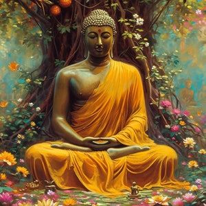 Buddha - The Enlightened one,digital art,digital download, beautiful art, divine art,hinduism,gods