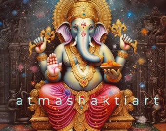 Lord Ganesha in digital Library ,digital art,digital download, beautiful art, divine art,hinduism,gods, digital download, Divine Ganesha