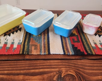Vintage PYREX Primary Colors Refrigerator Dishes  (Assortment of options)