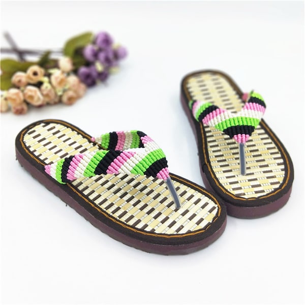 Home flat sandals and slippers flip flops hand-woven handmade finished sandals mexican sandals