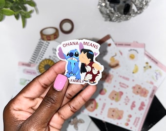 Lilo and Stitch Sticker | Ohana Means Family, Disney Decal