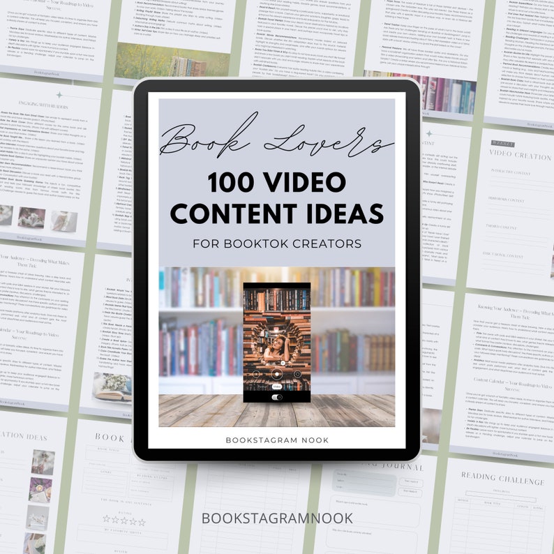 Viral Video Content Ideas for Bookish Creators, TikTok, Instagram, YouTube & Bookstagram Prompts, Author Marketing, Reading Journal Strategy