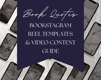 Plantillas de Canva para Booktok Reels: Vídeos con citas para amantes de los libros + Guía de contenido (Descarga en PDF)