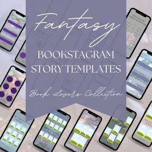 Fantasy Author Social Media Templates | Dark Romantasy Instagram Stories for Book Lovers & Authors | Bookstagram Canva Design