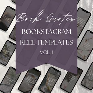 Bookstagram Reels Templates: Faceless Book Quotes (Digital Download)