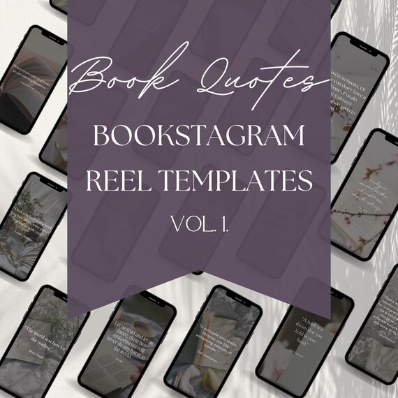 Bookstagram Reels Templates: Faceless Book Quotes (Digital Download)
