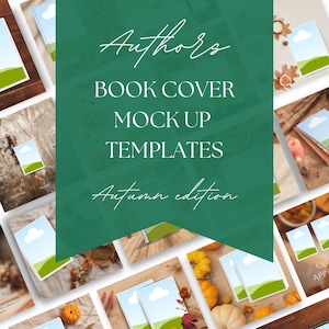 Bookstagram book cover mock up template, Bookish flatlays, Canva Ebook mockup, book marketing templates for authors and writers