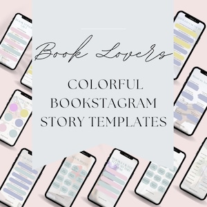 Interactive Bookstagram Story Templates – Shareable Bookish IG Games & Canva Story Bundle for Instagram - Book Lover and Author Templates