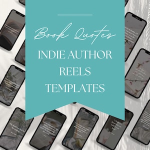 Faceless Bookstagram Reels Templates: Indie Author Social Media (Digital Download)