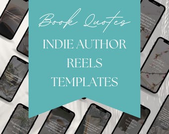 Faceless Bookstagram Reels Templates: Indie Author Social Media (Digital Download)
