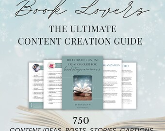 Social Media Captions for Book Lovers, Bookish Content Creation Guide, Post Ideas, Bookstagram Inspiration, Quotes, Newsletter