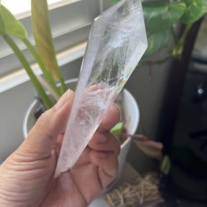 Carved Clear Quartz Crystal Wand: Healing Gift, 5-5.5 Inches