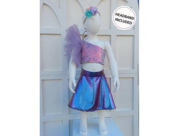 Little Mermaid Dress, Mermaid Skirt, Gift Mermaid Dress, Toddler Mermaid Costume, Mermaid Skater Baby Skirt, Mermaid Skirt, Mermaid Crop,