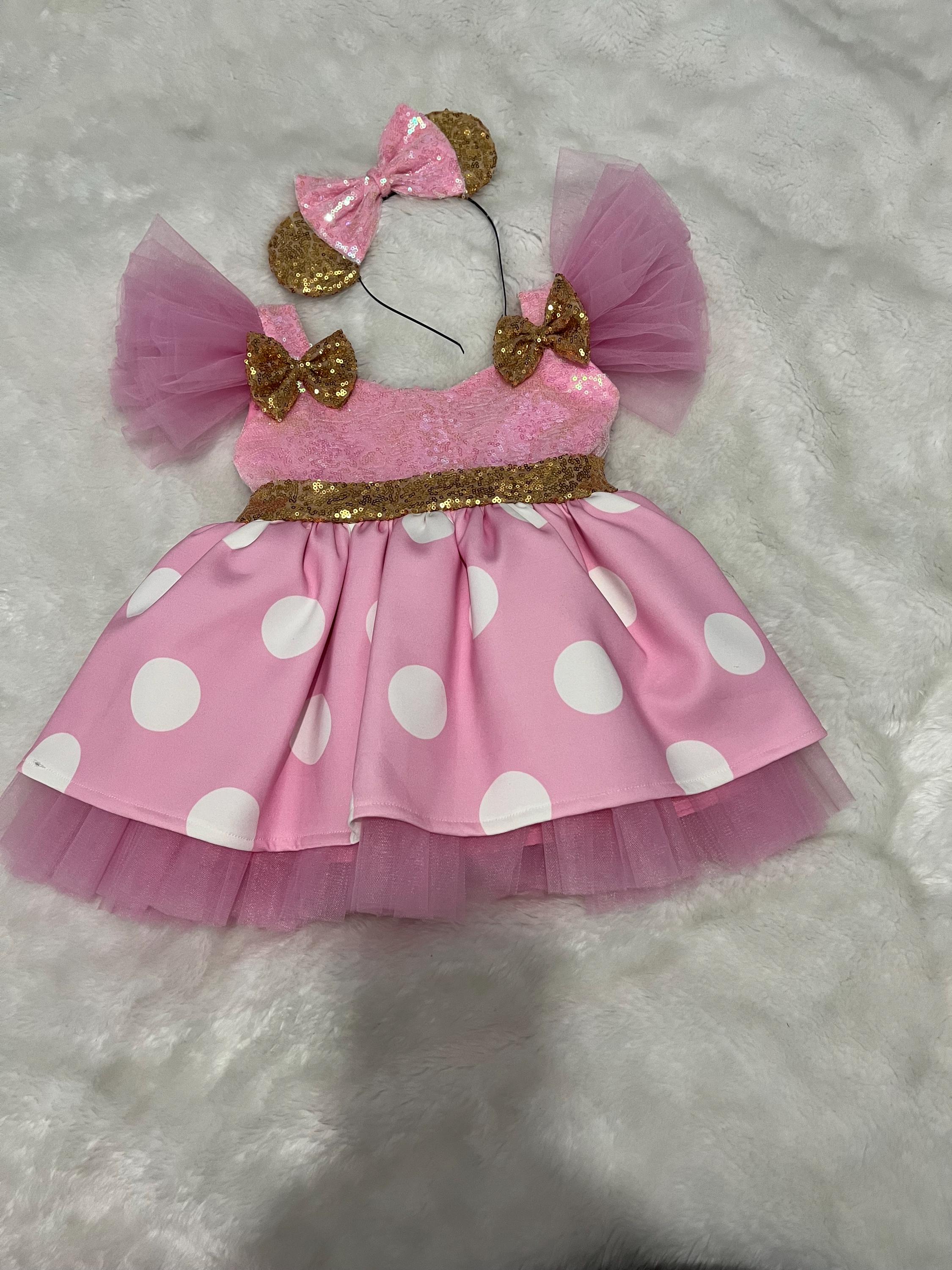 minnie mouse dress pink and gold Disney Minnie Mouse Rose Gold Kids Premium Costume