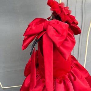 Red Baby Girl Dress, Baby Red Princess Dress, Photoshoot Dress, First Birthday Dress, Parties Outfit for Baby Girls, 1st Birthday Red Dress