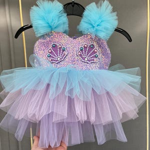 Mermaid Style Dresses, Ariel Mermaid Dress Costume, Mermaid Photoshoot Outfit, Gift Baby Girls Dress, Mermaid Tutu Dress, Toddler Mermaid