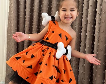 Pebbles Costume Dress: Flintstones Birthday Party Outfit