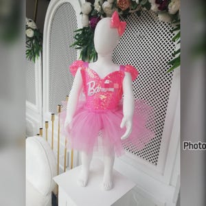 Mono de tul, mono para niños pequeños, vestido de tul de cumpleaños, atuendo para aplastar pastel, mono de tul para niños pequeños, atuendo de cumpleaños rosa, mono rosa