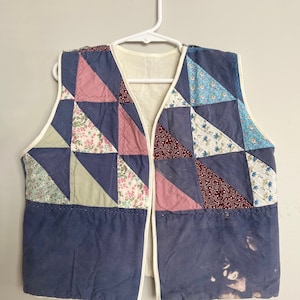 5T-6T Quilted Vest. Vintage Quilt Toddler Vest
