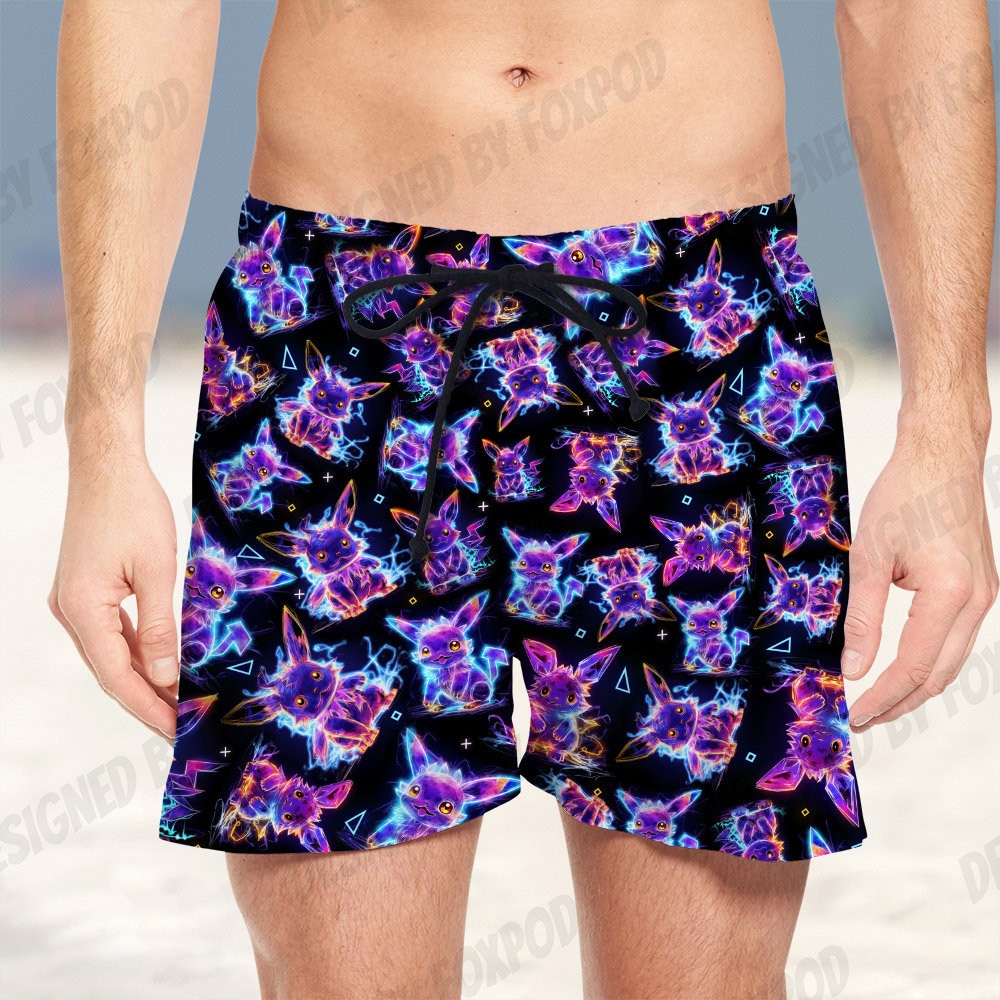 Discover Pika Ghost Beach Short, Summer Vacation Hawaiian Short