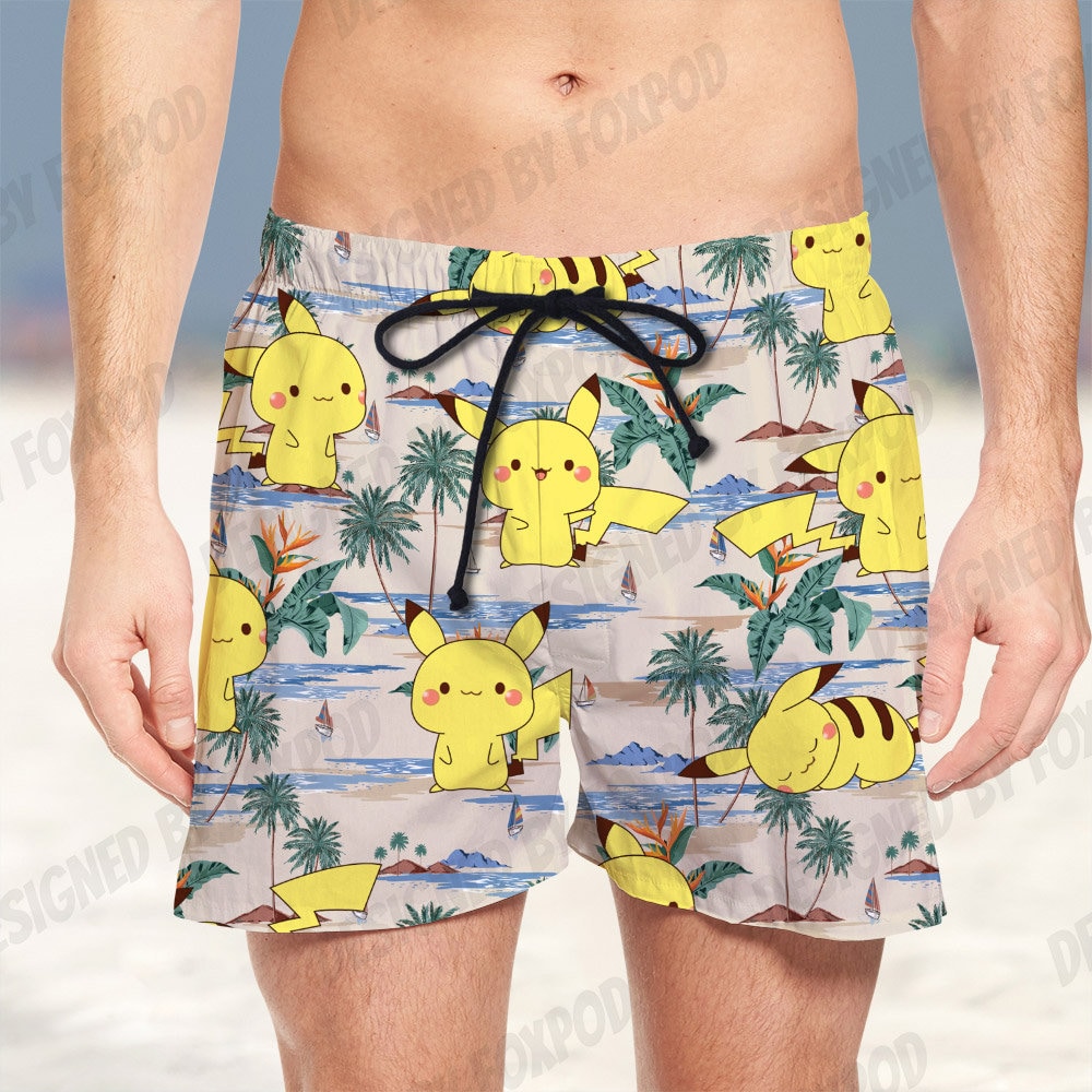 Pika Hawaiian Shorts, Summer Vacation Hawaiian Short