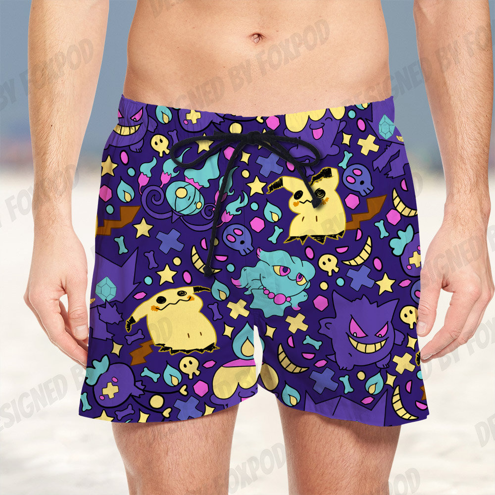 Discover Gengar Ghost Beach Short, Gengar Hawaiian Shorts