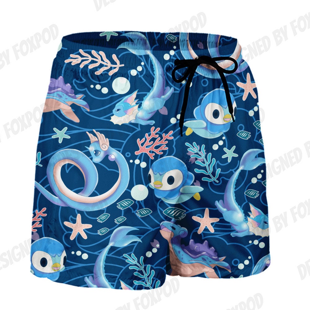 Discover Vaporeon Water Beach Short, Vaporeon Hawaiian Shorts