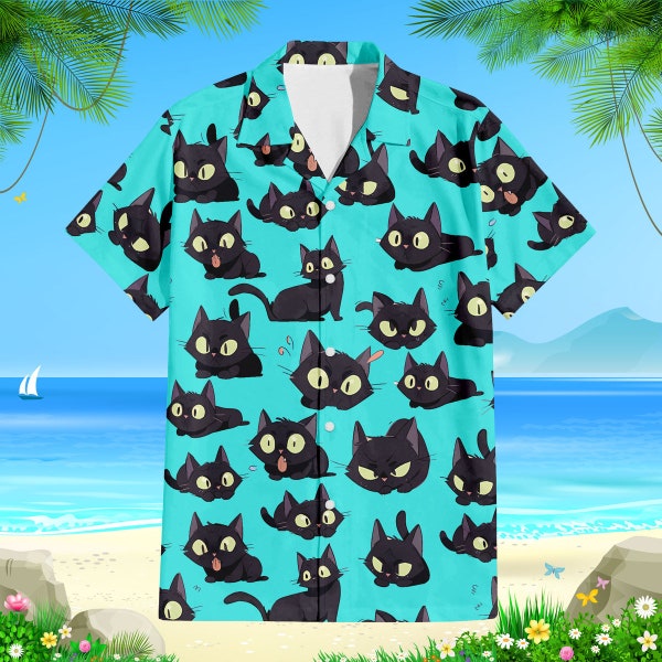 Cat Shirt Button Up Etsy