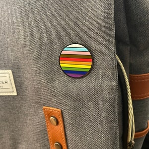 LGBTQIA Progress Pride Rainbow Flag Enamel Pin