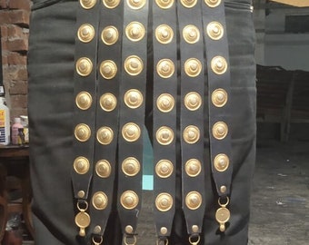 Cinturón de delantal de cuero romano, accesorios de latón pesado - Cingulum, armadura de traje portátil para soldados romanos