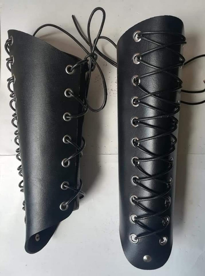Leather Arm Guard Braces, Hand Guard Set, Medieval Armor Mens Gloves Etsy
