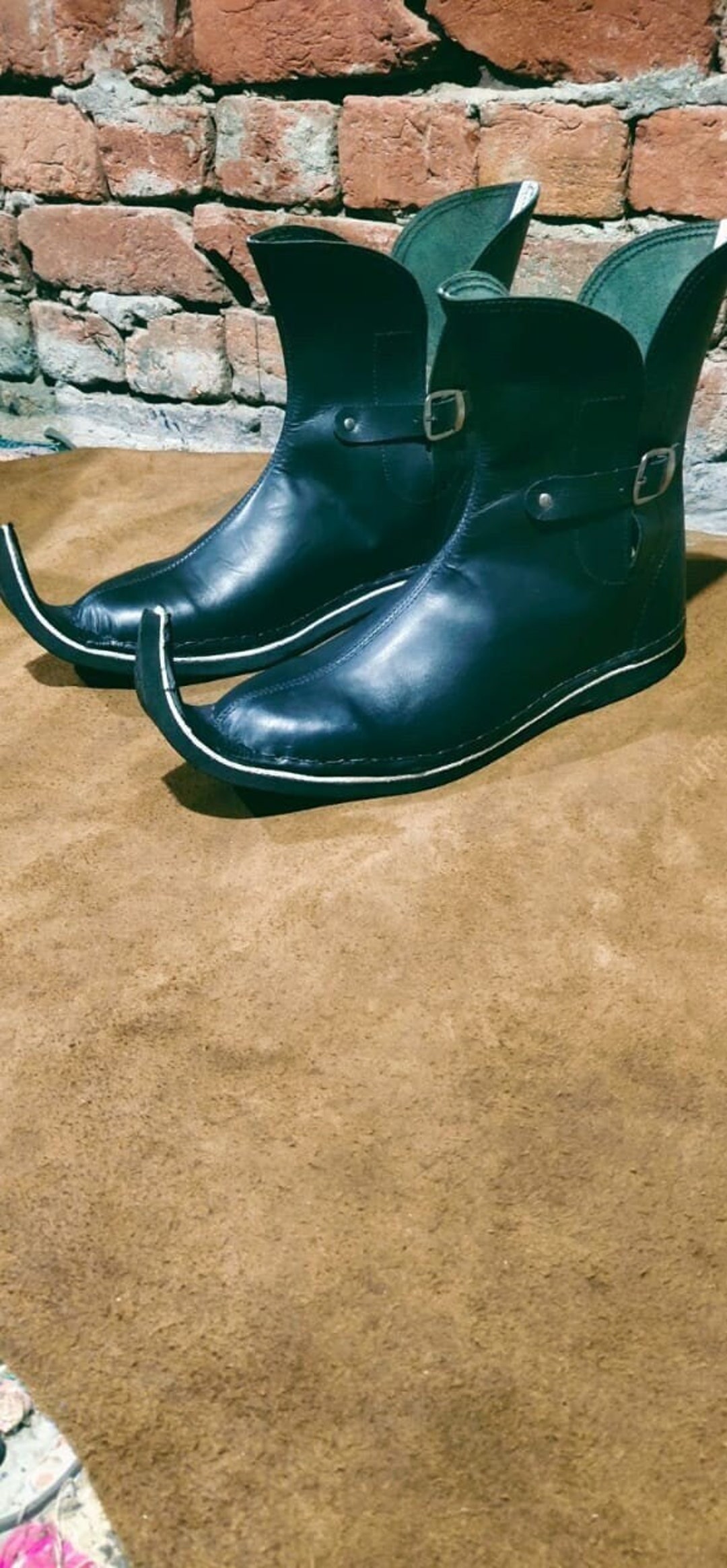 Pointed Boots for Mens Medieval Sca Larp Handmade Poulaines Norman Boots, Viking Gothic Re