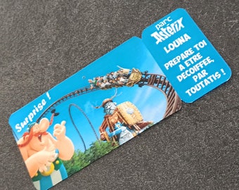 Billet Parc Astérix, Ticket personnalisé, Invitation, Cadeau personnalisé, Annonce voyage originale, Toutatis