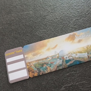 Europa-Park-Ticket, personalisiertes Ticket, Einladung, personalisiertes Geschenk, originelle Reiseankündigung, Kind