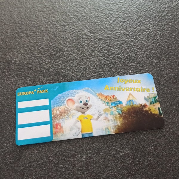 Billet Europa Park, Ticket personnalisé, Invitation, Cadeau personnalisé, Annonce voyage originale, enfant