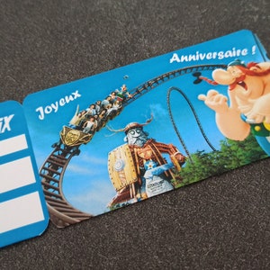 Billet Parc Astérix, Ticket personnalisé, Invitation, Cadeau personnalisé, Annonce voyage originale, Toutatis, à imprimer image 5