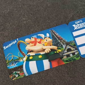 Billet Parc Astérix, Ticket personnalisé, Invitation, Cadeau personnalisé, Annonce voyage originale, Toutatis, à imprimer