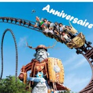 Billet Parc Astérix, Ticket personnalisé, Invitation, Cadeau personnalisé, Annonce voyage originale, Toutatis, à imprimer image 2