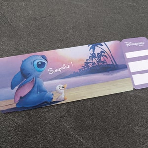 Disneyland Paris-Ticket, personalisiertes Ticket, Einladung, personalisiertes Geschenk, originelle Reiseankündigung, Eurodisney-Kind, Download