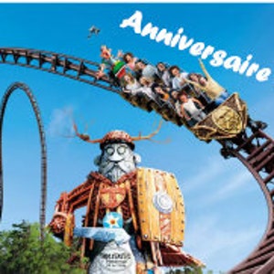 Billet Parc Astérix, Ticket personnalisé, Invitation, Cadeau personnalisé, Annonce voyage originale, Toutatis image 2