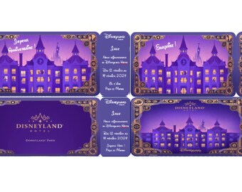 Billet Disneyland Paris, Ticket personnalisé, Invitation, Cadeau personnalisé, Annonce voyage originale, Cadeau noel, Eurodisney enfant